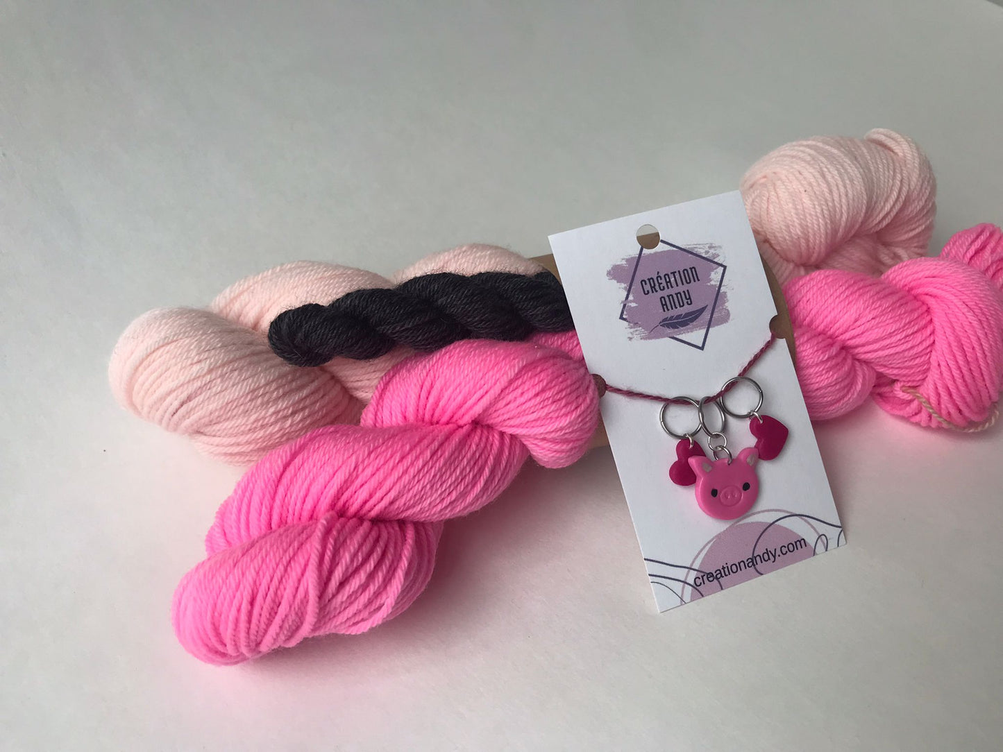 Kit à chaussettes en jacquard "Simeon le cochon"