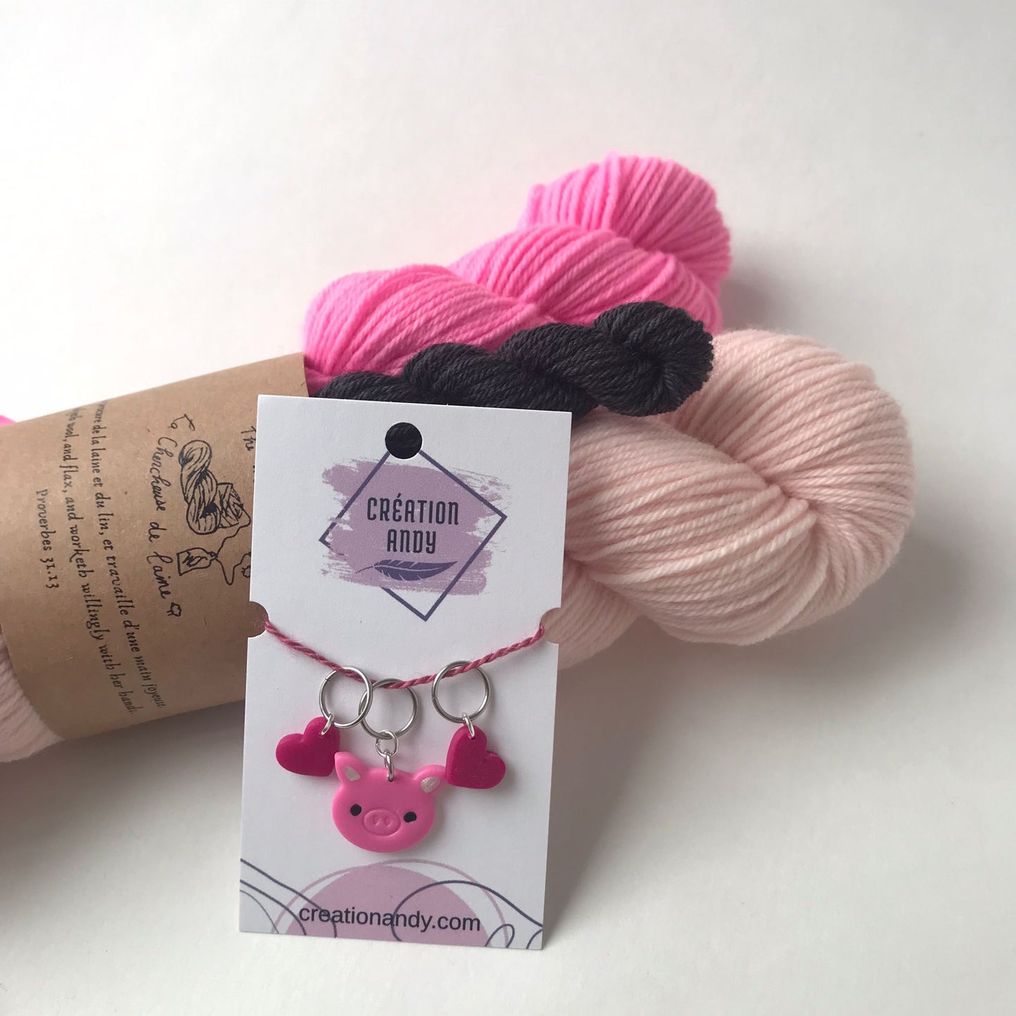 Kit à chaussettes en jacquard "Simeon le cochon"