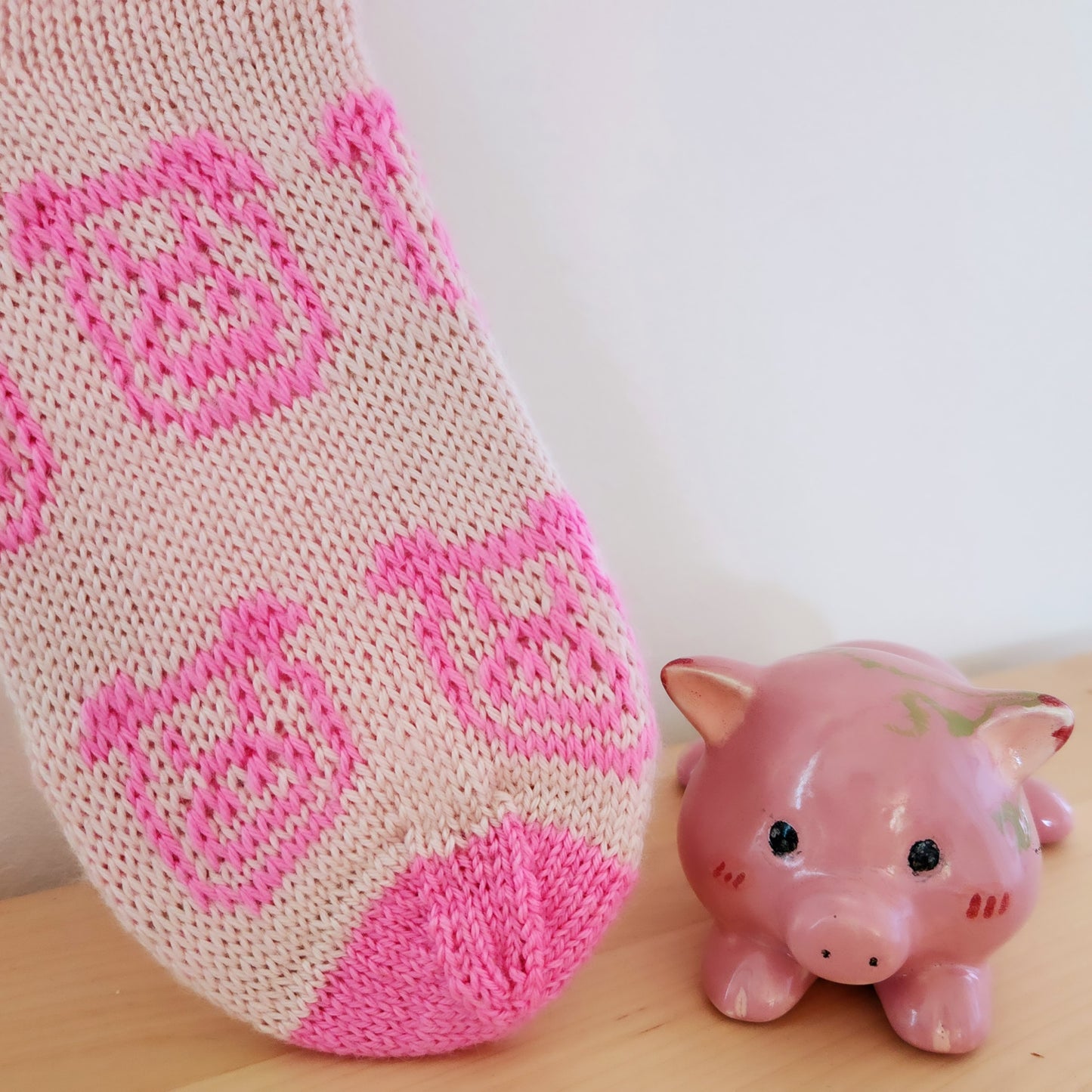 Kit à chaussettes en jacquard "Simeon le cochon"