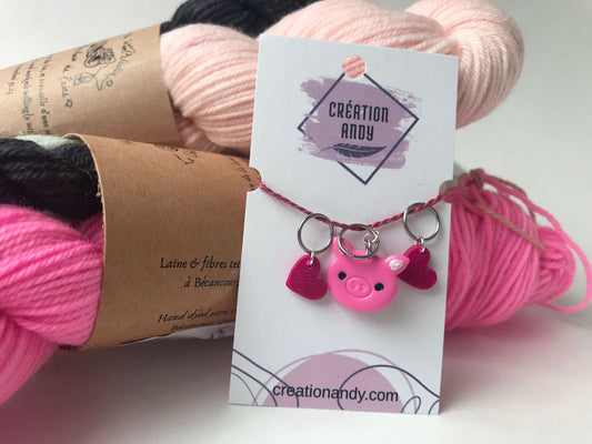 Colorwork sock kit 'Simeon the Pig.'